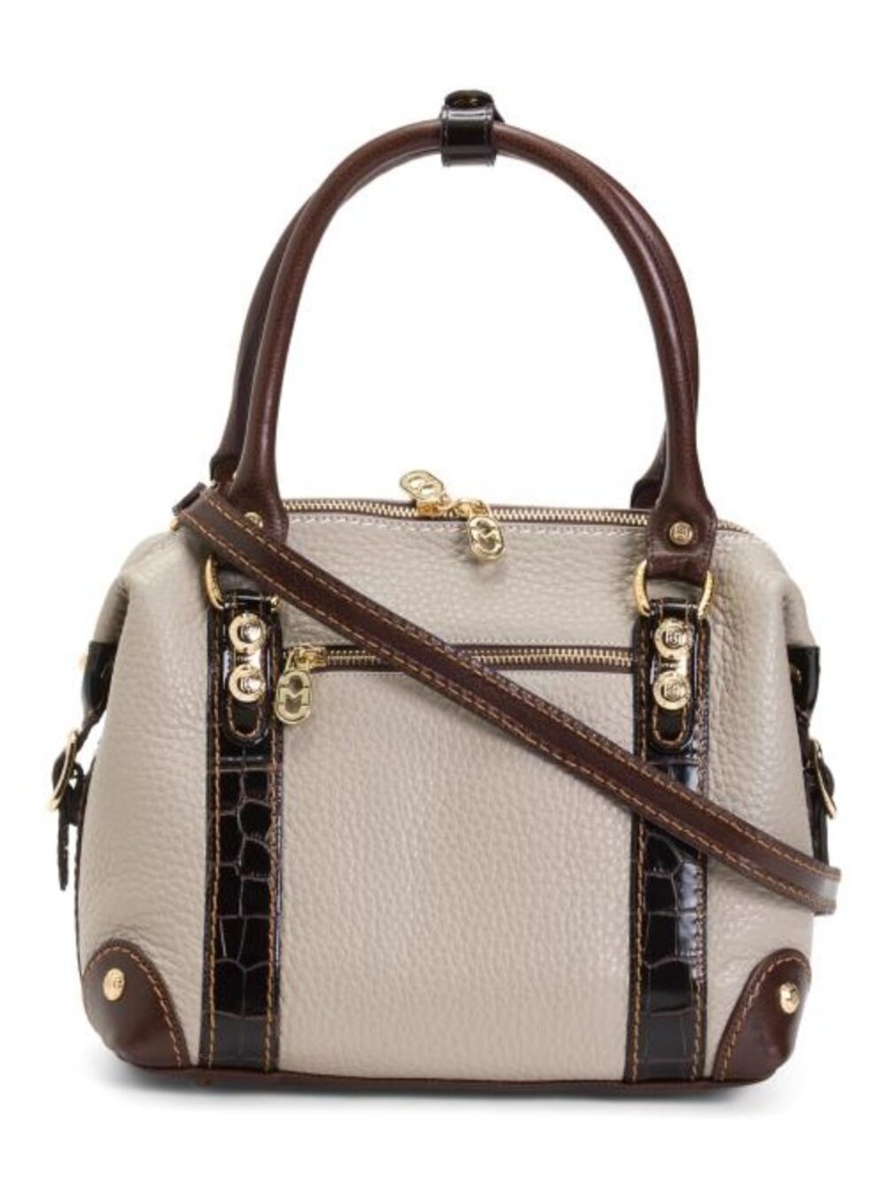 MARINO ORLANDI Made In Italy Leather Smooth Bowling Bag